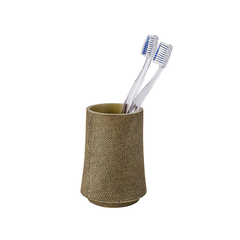 Vaso portacepillos de dientes de poliresina Jute