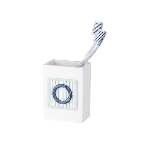 Vaso para cepillos de dientes de poliresina Nautic