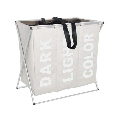 Cesta para ropa sucia con 3 compartimentos