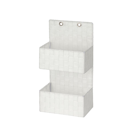 Cesta para colgar de 2 compartimentos 25x15x48cm