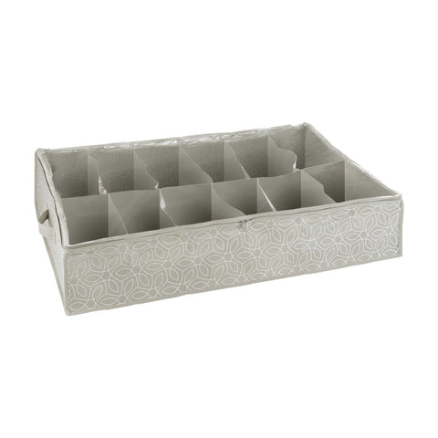 Funda para debajo de la cama para zapatos con 12 compartimentos