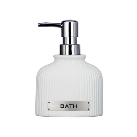 Dispensador de jabón de cerámica blanco 0,22l