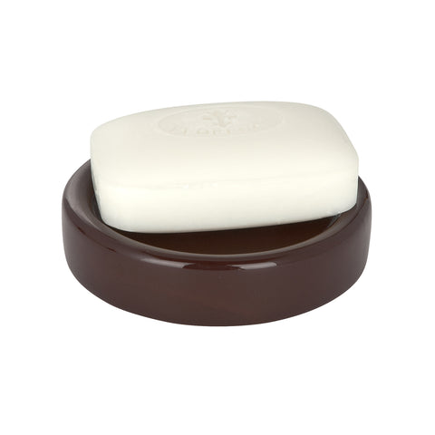 Jabonera de baño de cerámica marrón