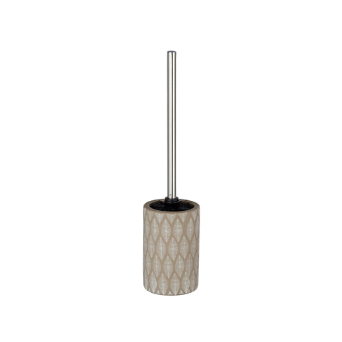 Escobillero de baño de cerámica beige