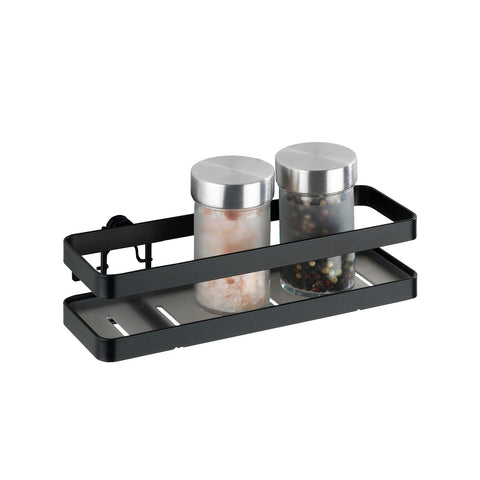 Estante para especias de plástico gris