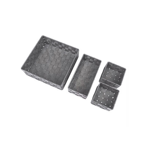 Set de 4 contenedores Adria organizadores universales grises
