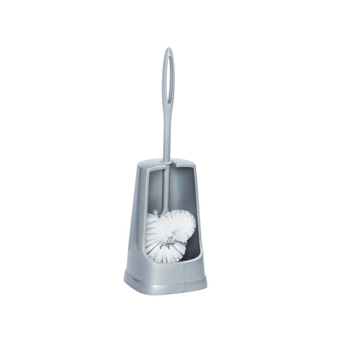 Set de baño Simple gris con limpiador de bordes