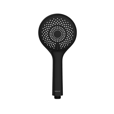 Cabezal de ducha Watersaving negro mate D. 11cm