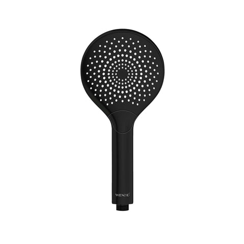 Cabezal de ducha Watersaving negro mate D. 12cm