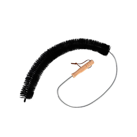 Cepillo para limpiar radiadores con alambre flexible y mango de madera