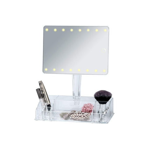 Espejo con luces LED y organizador