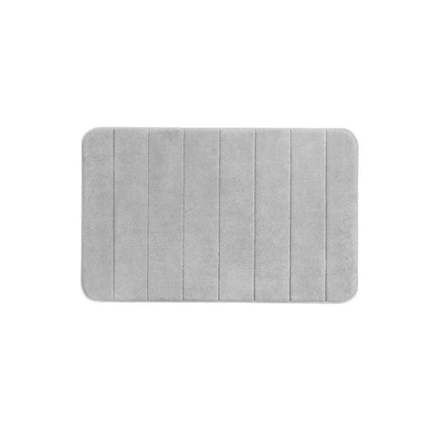 Alfombrilla de baño de espuma viscoelástica gris 50x80cm