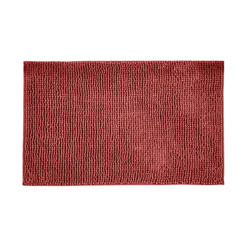 Alfombra de baño de chenilla roja 50x80cm