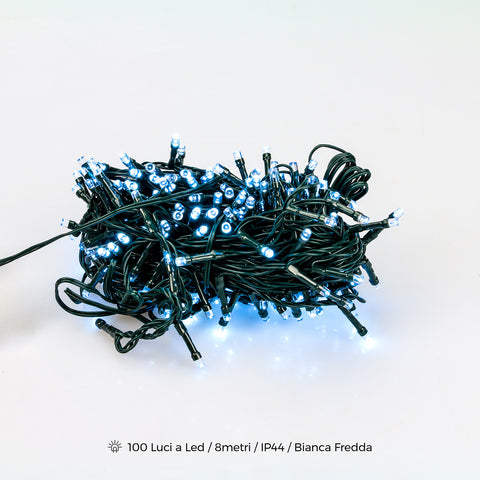 Cadena luminosa de 100 luces LED IP44
