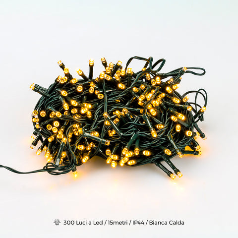 Cadena luminosa de 300 luces LED IP44