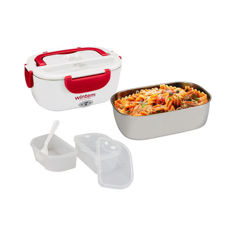 Fiambrera Lunchy Box calientacomidas de acero roja