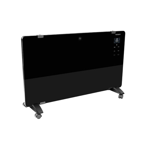 Radiador de vidrio con ruedas de 2000w