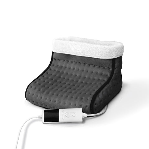 Calientapiés eléctrico térmico Cozy de tejido suave – 3 niveles y temporizador de 90 min
