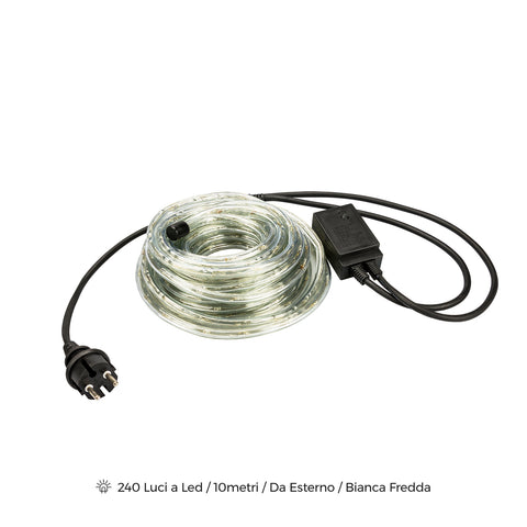 Tubo de luces LED blancas para exteriores 240 LED 10m