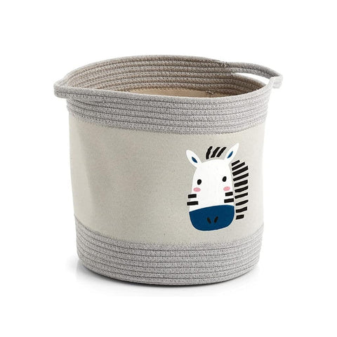 Cesta de almacenamiento infantil con cebra 30cm
