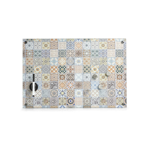 Pizarra de vidrio con efecto mosaico 60x40cm