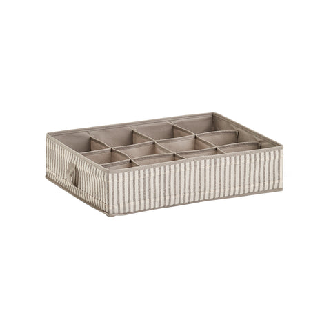Caja organizadora de tela con 12 compartimentos