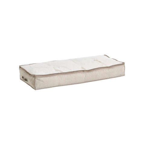 Caja organizadora de tela Stripes beige