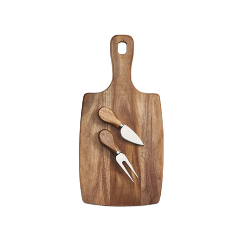 Set de bandeja para queso de madera 26x17cm