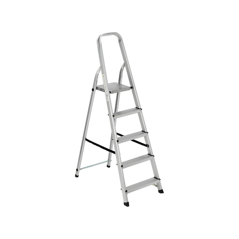 Escalera plegable de aluminio de 5 peldaños