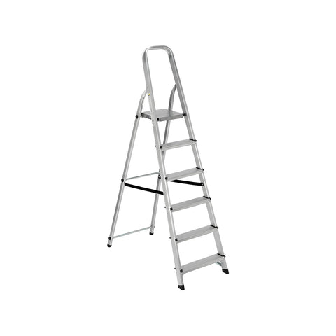 Escalera plegable de aluminio de 6 peldaños