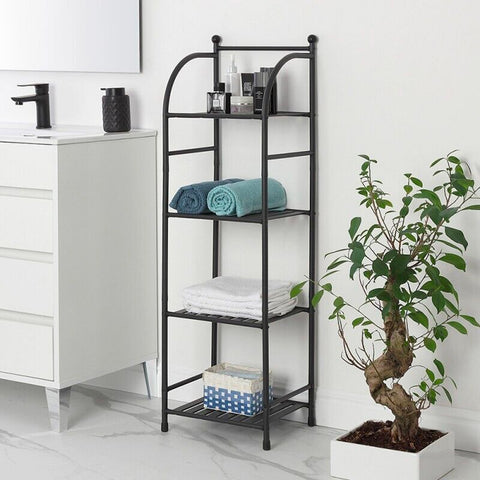 immagine-3-feridras-scaffale-portaoggetti-per-bagno-a-4-piani-in-metallo-nero-335x116x275cm-ean-8056471564567