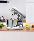 Impastatrice 1000W con Ciotola 4,5L in Acciaio Inox, 8 Velocità e 3 Accessori Inclusi Silver Ean-8054890610803